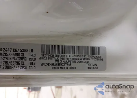 2022 Ram Promaster City Cargo Van z USA, uszkodzony, nr VIN ZFBHRFAB6N6X27646